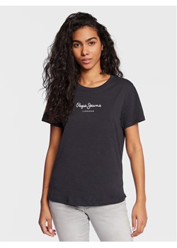 Pepe Jeans T-Shirt Wendy PL505480 Czarny Regular Fit ze sklepu MODIVO w kategorii Bluzki damskie - zdjęcie 182609613