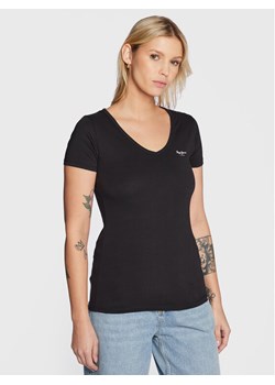 Pepe Jeans T-Shirt Corine PL505305 Czarny Regular Fit ze sklepu MODIVO w kategorii Bluzki damskie - zdjęcie 182609672