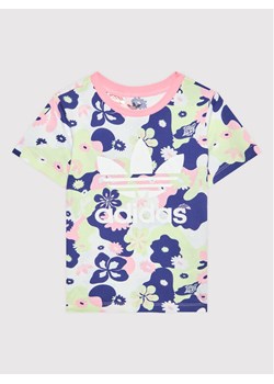 adidas T-Shirt Flower Allover Print HE6930 Kolorowy Regular Fit ze sklepu MODIVO w kategorii Koszulki niemowlęce - zdjęcie 182609803