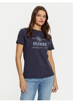 Guess T-Shirt V5RI05 J1314 Granatowy Regular Fit ze sklepu MODIVO w kategorii Bluzki damskie - zdjęcie 182610133