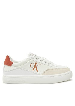 Calvin Klein Jeans Sneakersy Classic Cupsole Laceup Low Lth YW0YW01668 Biały - id: 0000304567766 - marki Calvin Klein - 182610181 Calvin Klein Jeans Sneakersy Classic Cupsole Laceup Low Lth YW0YW01668 Biały ze sklepu MODIVO w kategorii Buty sportowe damskie - zdjęcie 182610181