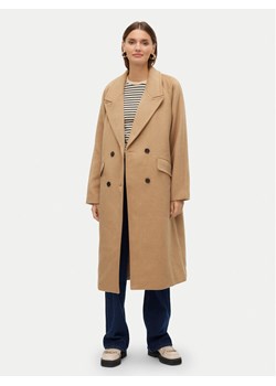 Vero Moda Płaszcz wełniany Harper 10320446 Beżowy Regular Fit ze sklepu MODIVO w kategorii Płaszcze damskie - zdjęcie 182610450