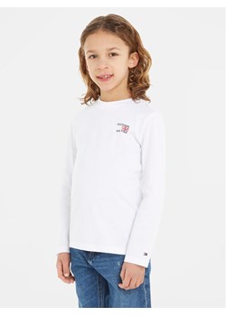 Tommy Hilfiger Bluzka KB0KB08627 S Biały Regular Fit ze sklepu MODIVO w kategorii Bluzki dziewczęce - zdjęcie 182610524