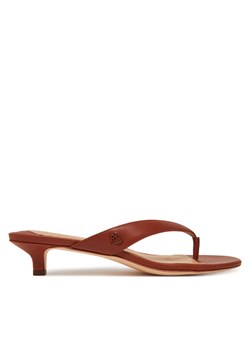 LAUREN RALPH LAUREN Japonki Francesca 802966841002 Brązowy ze sklepu MODIVO w kategorii Klapki damskie - zdjęcie 182610544