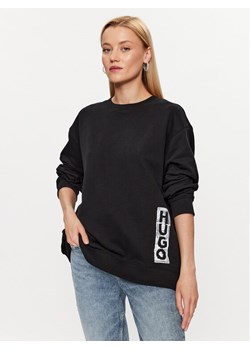 Hugo Bluza 50492807 Czarny Oversize ze sklepu MODIVO w kategorii Bluzy damskie - zdjęcie 182610610