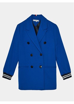 Tommy Hilfiger Płaszcz przejściowy Knitted Blazer KG0KG07796 Niebieski Regular Fit ze sklepu MODIVO w kategorii Płaszcze dziewczęce - zdjęcie 182610631