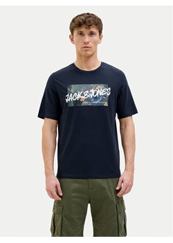 Jack&Jones T-Shirt Hawaii 12269324 Granatowy Standard Fit ze sklepu MODIVO w kategorii T-shirty męskie - zdjęcie 182610714