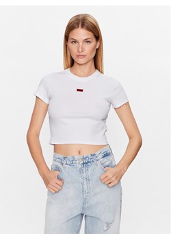 Hugo Top Deluisa 50489120 Biały Slim Fit ze sklepu MODIVO w kategorii Bluzki damskie - zdjęcie 182611164