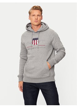 Gant Bluza Archive Shield 2047082 Szary Regular Fit ze sklepu MODIVO w kategorii Bluzy męskie - zdjęcie 182611270