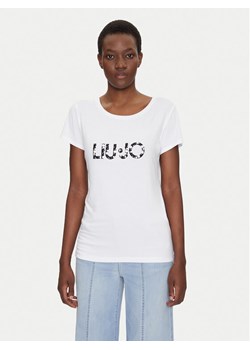 Liu Jo Beachwear T-Shirt VA5156 JS360 Biały Regular Fit ze sklepu MODIVO w kategorii Bluzki damskie - zdjęcie 182611282