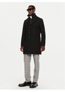Boss Płaszcz wełniany H-Hyde 50502255 Czarny Slim Fit ze sklepu MODIVO w kategorii Płaszcze męskie - zdjęcie 182611350