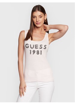 Guess Top W3RP07 K1814 Różowy Slim Fit ze sklepu MODIVO w kategorii Bluzki damskie - zdjęcie 182611374