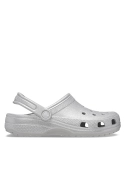 Crocs Klapki Classic Glitter Clog 205942 Srebrny ze sklepu MODIVO w kategorii Klapki damskie - zdjęcie 182611523