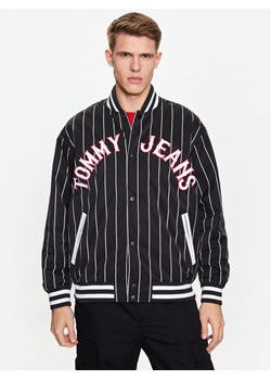 Tommy Jeans Kurtka bomber Pinstripe DM0DM15917 Czarny Relaxed Fit ze sklepu MODIVO w kategorii Kurtki męskie - zdjęcie 182611550