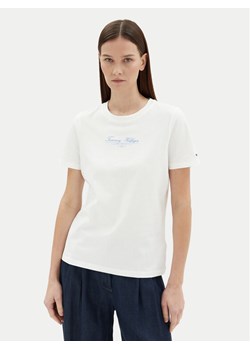 Tommy Hilfiger T-Shirt WW0WW45428 Biały Regular Fit ze sklepu MODIVO w kategorii Bluzki damskie - zdjęcie 182611851