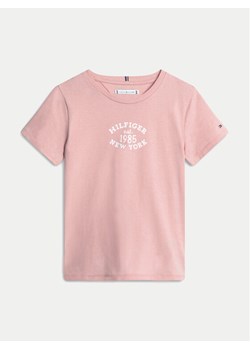 Tommy Hilfiger T-Shirt Monotype KG0KG08061 Różowy Regular Fit ze sklepu MODIVO w kategorii Bluzki dziewczęce - zdjęcie 182611852