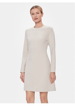Calvin Klein Sukienka codzienna Hw Viscose Fit & Flare Dress K20K206336 Beżowy Regular Fit ze sklepu MODIVO w kategorii Sukienki - zdjęcie 182611950