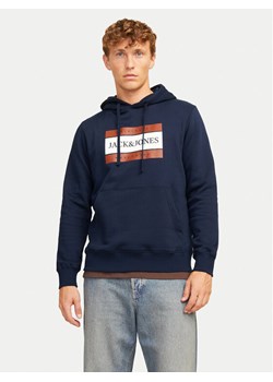 Jack&Jones Bluza 12262513 Granatowy Regular Fit ze sklepu MODIVO w kategorii Bluzy męskie - zdjęcie 182612091