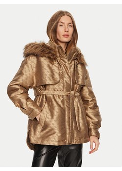 Guess Parka Elly W4BL35 WFIR2 Brązowy Regular Fit ze sklepu MODIVO w kategorii Parki damskie - zdjęcie 182612132
