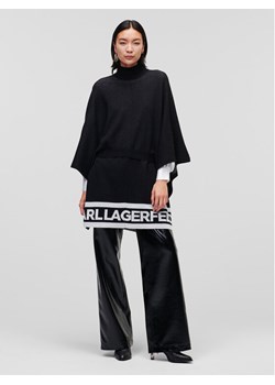 KARL LAGERFELD Ponczo Logo 226W2010 Czarny Relaxed Fit ze sklepu MODIVO w kategorii Poncza - zdjęcie 182612144