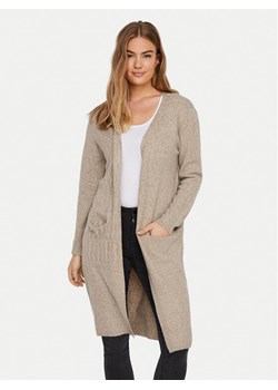 Vero Moda Kardigan 10215434 Beżowy Regular Fit ze sklepu MODIVO w kategorii Swetry damskie - zdjęcie 182612280
