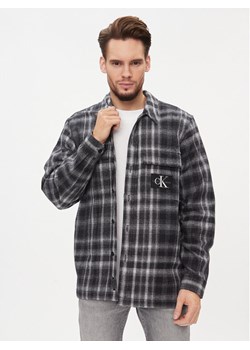 Calvin Klein Jeans Koszula J30J323967 Szary Regular Fit ze sklepu MODIVO w kategorii Koszule męskie - zdjęcie 182612314