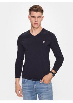 Guess Longsleeve M2YI08 J1314 Granatowy Slim Fit ze sklepu MODIVO w kategorii T-shirty męskie - zdjęcie 182612332