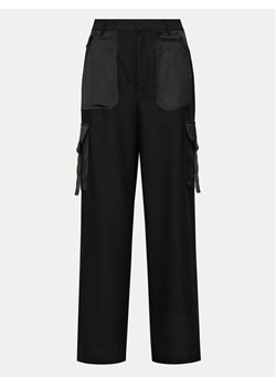 DKNY Spodnie materiałowe P3JKNV51 Czarny Straight Leg ze sklepu MODIVO w kategorii Spodnie damskie - zdjęcie 182612353