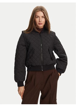 Hunter Kurtka bomber Shira HARW0046251 Czarny Cropped Fit ze sklepu MODIVO w kategorii Kurtki damskie - zdjęcie 182612424