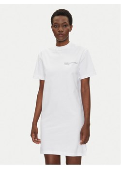 KARL LAGERFELD Sukienka codzienna A2W13036 Biały Regular Fit ze sklepu MODIVO w kategorii Sukienki - zdjęcie 182612560
