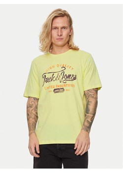 Jack&Jones T-Shirt Jprblulouie 12259674 Żółty Regular Fit ze sklepu MODIVO w kategorii T-shirty męskie - zdjęcie 182612643