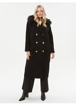 Elisabetta Franchi Płaszcz wełniany CP-44D-36E2-008339 Czarny Regular Fit - id: 0000303092818 - marki Elisabetta Franchi - 182612930 Elisabetta Franchi Płaszcz wełniany CP-44D-36E2-008339 Czarny Regular Fit ze sklepu MODIVO w kategorii Płaszcze damskie - zdjęcie 182612930