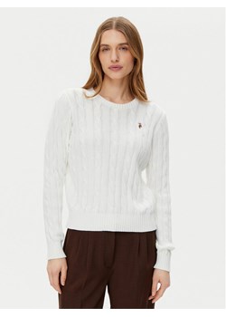 U.S. Polo Assn. Sweter WUP0398 Biały Regular Fit ze sklepu MODIVO w kategorii Swetry damskie - zdjęcie 182613032