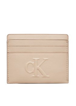 Calvin Klein Jeans Etui na karty kredytowe Sculpted Cardcase K60K612747 Beżowy ze sklepu MODIVO w kategorii Etui - zdjęcie 182613170