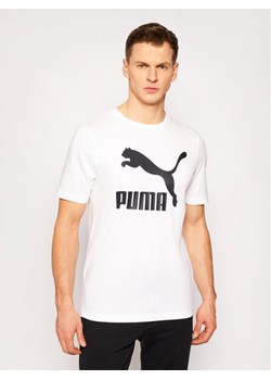 Puma T-Shirt Classics Logo 530088 Biały Regular Fit ze sklepu MODIVO w kategorii T-shirty męskie - zdjęcie 182613273