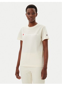 Champion T-Shirt 118090 Écru Slim Fit ze sklepu MODIVO w kategorii Bluzki damskie - zdjęcie 182613494