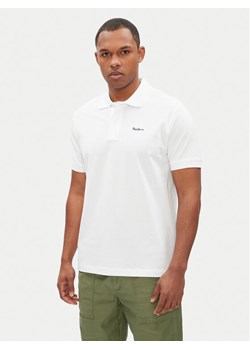 Pepe Jeans Polo Essential PM542298 Biały Regular Fit ze sklepu MODIVO w kategorii T-shirty męskie - zdjęcie 182614114