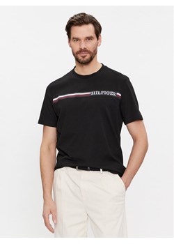 Tommy Hilfiger T-Shirt Monotype MW0MW33688 Czarny Regular Fit ze sklepu MODIVO w kategorii T-shirty męskie - zdjęcie 182614130