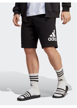 adidas Szorty sportowe Essentials Big Logo French Terry Shorts IC9401 Czarny Regular Fit ze sklepu MODIVO w kategorii Spodenki męskie - zdjęcie 182614134