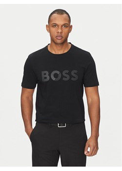 BOSS T-Shirt Tape Logo 50530990 Czarny Regular Fit ze sklepu MODIVO w kategorii T-shirty męskie - zdjęcie 182614190