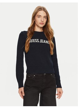 Guess Jeans Sweter W4BR10 Z3HM1 Niebieski Regular Fit ze sklepu MODIVO w kategorii Swetry damskie - zdjęcie 182614292
