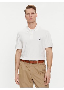 Tommy Hilfiger Polo Interlock MW0MW34783 Biały Regular Fit ze sklepu MODIVO w kategorii T-shirty męskie - zdjęcie 182614334