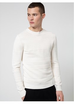 Hugo Sweter Sottor 50446415 Beżowy Regular Fit ze sklepu MODIVO w kategorii Swetry męskie - zdjęcie 182614363