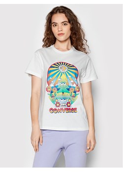 Converse T-Shirt Nature Party Graphic 10024245-A02 Biały Standard Fit ze sklepu MODIVO w kategorii Bluzki damskie - zdjęcie 182614444