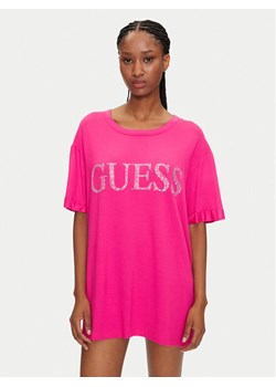 Guess T-Shirt E5GI07 K68D2 Różowy Regular Fit ze sklepu MODIVO w kategorii Bluzki damskie - zdjęcie 182614462