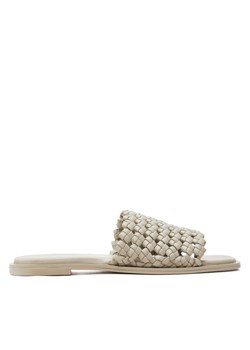 Calvin Klein Klapki Flat Slide Latt HW0HW02143 Beżowy ze sklepu MODIVO w kategorii Klapki damskie - zdjęcie 182614602
