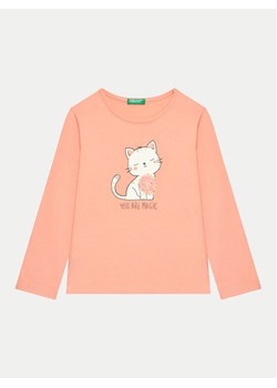 United Colors Of Benetton Bluzka 3I1XG10FG Pomarańczowy Regular Fit ze sklepu MODIVO w kategorii Bluzki dziewczęce - zdjęcie 182614620