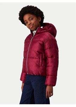 Calvin Klein Jeans Kurtka zimowa Logo Aop IG0IG02730 Bordowy Regular Fit ze sklepu MODIVO w kategorii Kurtki dziewczęce - zdjęcie 182614730