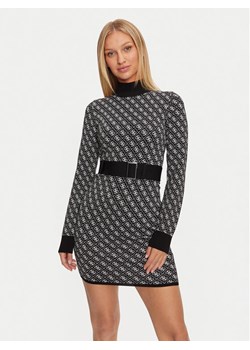 Guess Sukienka dzianinowa Lise W4BK43 Z37K0 Czarny Regular Fit ze sklepu MODIVO w kategorii Sukienki - zdjęcie 182614840