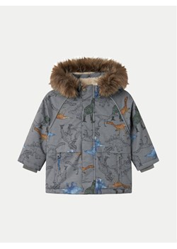 NAME IT Kurtka zimowa 13230589 Szary Regular Fit ze sklepu MODIVO w kategorii Kurtki chłopięce - zdjęcie 182615054